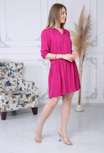 Load image into Gallery viewer, Fuchsia Hooded Dress
