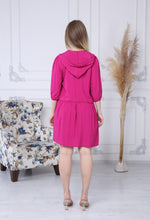 Load image into Gallery viewer, Fuchsia Hooded Dress
