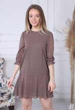 Load image into Gallery viewer, Brown Robe Chiffon Dress
