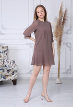 Load image into Gallery viewer, Brown Robe Chiffon Dress
