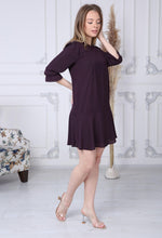 Load image into Gallery viewer, Plum Robe Chiffon Dress
