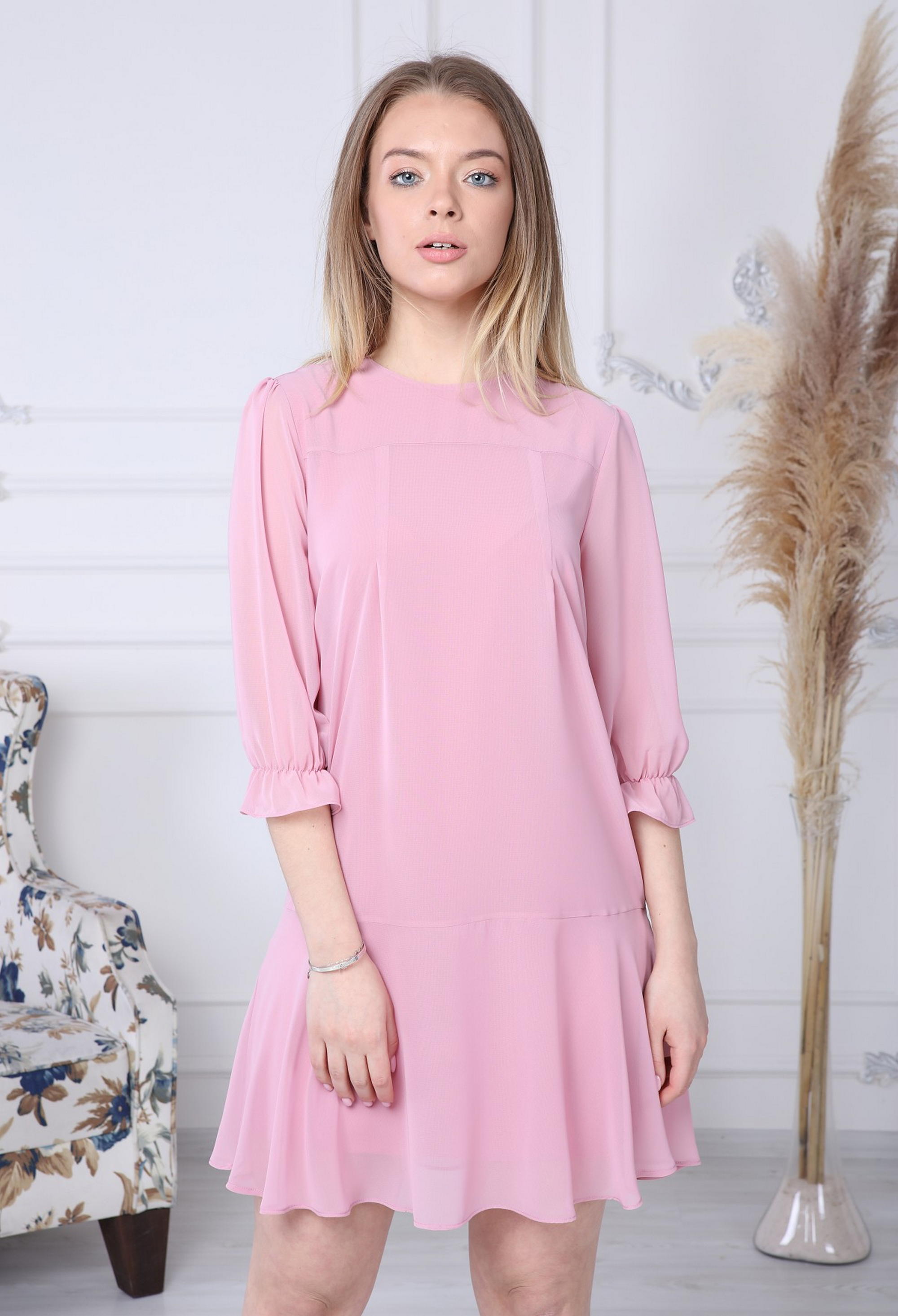 Pink Robe Chiffon Dress