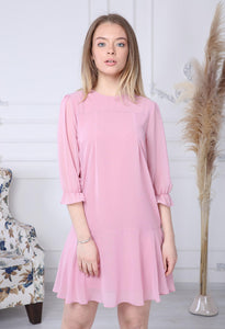 Pink Robe Chiffon Dress