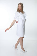 Load image into Gallery viewer, White Ruffle Detailed Dress
