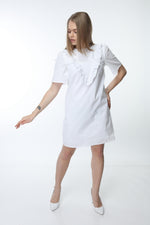 Load image into Gallery viewer, White Ruffle Detailed Dress
