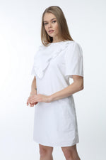 Load image into Gallery viewer, White Ruffle Detailed Dress
