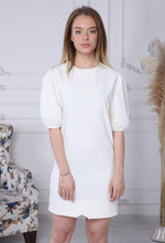 Load image into Gallery viewer, Ecru Robe Gathered Sleeve Dress
