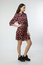 Load image into Gallery viewer, Red Geometric Patterned Dress
