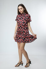 Load image into Gallery viewer, Red Geometric Patterned Dress
